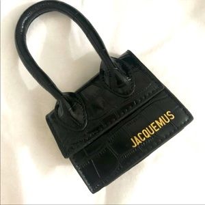 Black Snakeskin JACQUEMUS Le Chiquito Bag